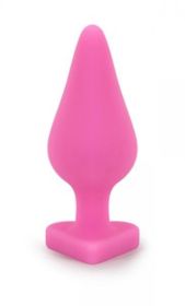 Naughtier Candy Heart Ride Me Pink Butt Plug